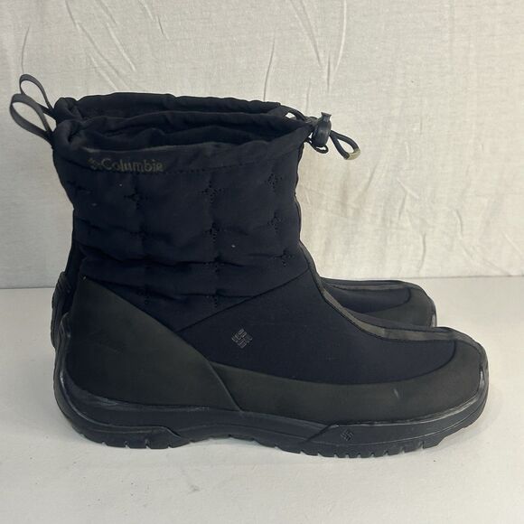 Columbia Erial II Women’s Mid Black Nylon Fleece Lined Pull On Winter Boot Sz 9 - Picture 1 of 6